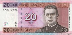20 Litu LITUANIE  2007 P.69 NEUF