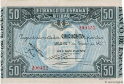 50 Pesetas ESPAGNE Bilbao 1937 PS.564f