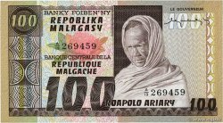 100 Francs - 20 Ariary MADAGASKAR  1974 P.063a