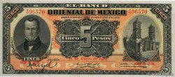 5 Pesos MEXICO Puebla 1914 PS.0381c