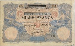 1000 Francs sur 100 Francs TUNESIEN  1892 P.31 SS