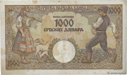 1000 Dinara SERBIA  1942 P.32a MBC