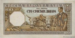 100 Dinara SERBIA  1943 P.33 XF