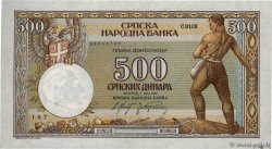 500 Dinara SERBIA  1942 P.31 XF+