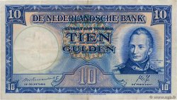 10 Gulden NETHERLANDS  1945 P.075a VF