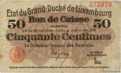 50 Centimes LUXEMBOURG  1919 P.26 TB