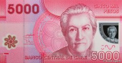 5000 Pesos CHILE  2009 P.163a UNC