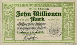 10 Millions Mark DEUTSCHLAND Landau Pfalz 1923 