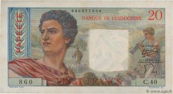 20 Francs TAHITI  1954 P.21b fST