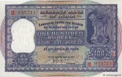 100 Rupees INDIA  1957 P.044 VF+