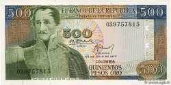 500 Pesos Oro COLOMBIA  1977 P.420a FDC