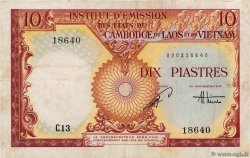 10 Piastres - 10 Dong INDOCINA FRANCESE  1953 P.107 BB