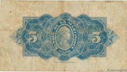 5 Francs MARTINIQUE  1942 P.16b MB