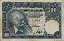 500 Pesetas ESPAGNE  1951 P.142a TB
