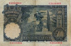 500 Pesetas ESPAGNE  1951 P.142a TB