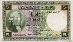 5 Kronur ISLANDE  1948 P.32b TTB+