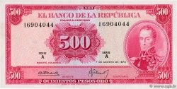500 Pesos Oro COLOMBIA  1973 P.416 UNC-