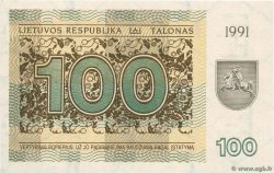 100 Talonas LITHUANIA  1991 P.38b