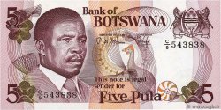 5 Pula BOTSWANA (REPUBLIC OF)  1982 P.08b UNC