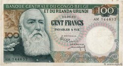 100 Francs CONGO BELGE  1960 P.33c TTB
