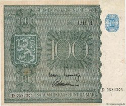 100 Markkaa FINLANDE  1945 P.088 TB