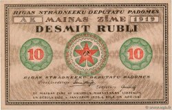 10 Rubli LETONIA Riga 1919 P.R4 MBC+