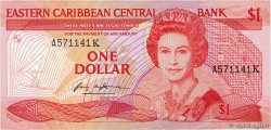 1 Dollar CARIBBEAN   1985 P.17k AU+