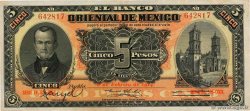 5 Pesos MEXICO Puebla 1914 PS.0381c VF
