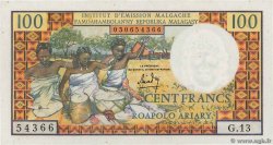 100 Francs - 20 Ariary MADAGASCAR  1966 P.057a UNC-