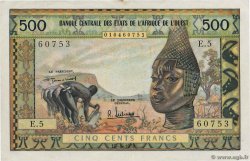 500 Francs WEST AFRICAN STATES  1959 P.003a VF