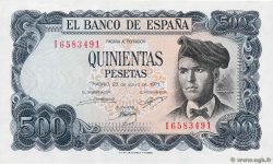 500 Pesetas SPANIEN  1971 P.153a fST+