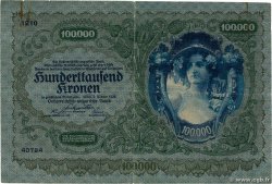 100000 Kronen AUSTRIA  1922 P.081 BB