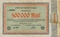 500000 Mark ALLEMAGNE Aachen - Aix-La-Chapelle 1923 