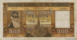 500 Francs BELGIO  1944 P.127a MB