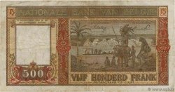 500 Francs BÉLGICA  1944 P.127a BC
