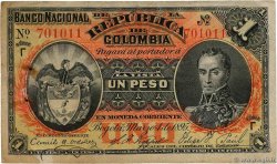 1 Peso COLOMBIA  1895 P.234 BC