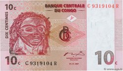 10 Centimes CONGO, DEMOCRATIQUE REPUBLIC  1997 P.082a UNC-