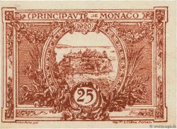 25 Centimes MONACO  1920 P.01a SPL