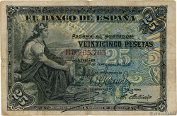 25 Pesetas SPAIN  1906 P.057a VG