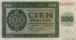 100 Pesetas SPAIN  1936 P.101 AU