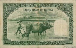 100 Rupees BURMA (SEE MYANMAR)  1953 P.41 VF