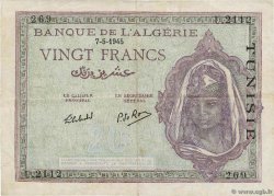 20 Francs TUNISIA  1945 P.18 BB