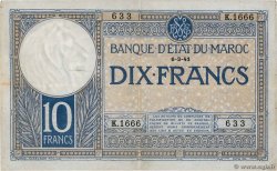 10 Francs MARUECOS  1941 P.17b MBC