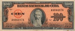 100 Pesos CUBA  1959 P.093a VF