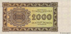 2000 Korun Spécimen CZECHOSLOVAKIA  1945 P.050As UNC-