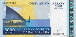 25000 Francs - 5000 Ariary MADAGASCAR  2003 P.084