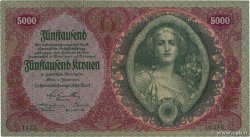 5000 Kronen AUSTRIA  1922 P.079 EBC
