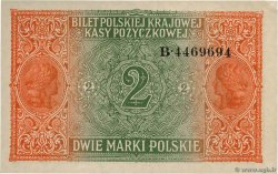 2 Marki POLAND  1917 P.009 VF+