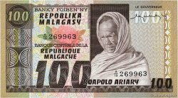 100 Francs - 20 Ariary MADAGASKAR  1974 P.063a ST