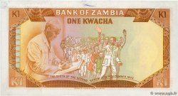 1 Kwacha ZAMBIA  1973 P.16a AU+